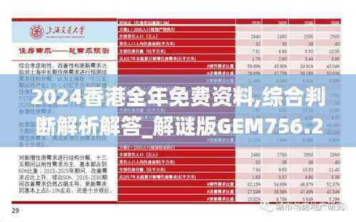 2024香港全年免费资料,综合判断解析解答_解谜版GEM756.2