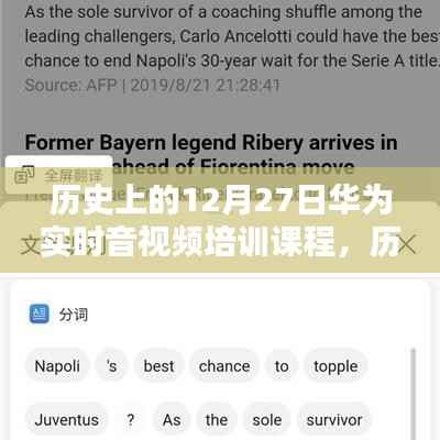 华为音视频技术深度解析课程,历史上的12月27日回顾与实时培训