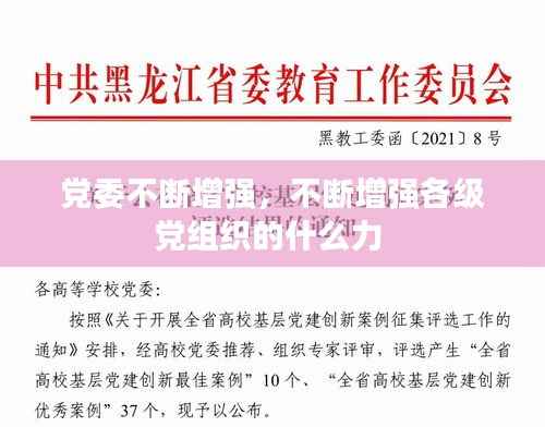 党委不断增强,不断增强各级党组织的什么力